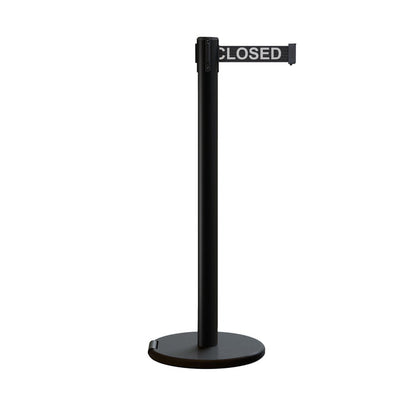 BLACK WITH "THIS LINE CLOSED" WHITE LETTERS / NO WEATHER TREATMENT
