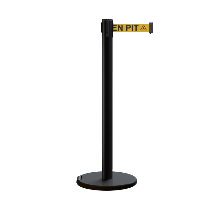 YELLOW WITH "BEWARE OPEN PIT" BLACK LETTER OPEN PIT LOGO / NO WEATHER TREATMENT