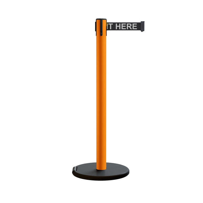 BLACK WITH "PLEASE WAIT HERE" WHITE LETTERS / YES WEATHER TREATED