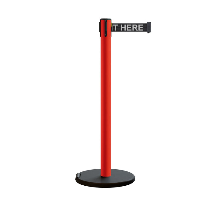 BLACK WITH "PLEASE WAIT HERE" WHITE LETTERS / NO WEATHER TREATMENT
