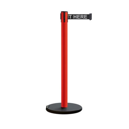 BLACK WITH "PLEASE WAIT HERE" WHITE LETTERS / NO WEATHER TREATMENT