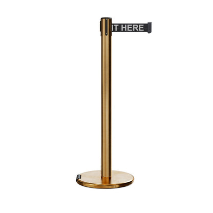 7.5 Ft. / BLACK WITH "PLEASE WAIT HERE" WHITE LETTERS
