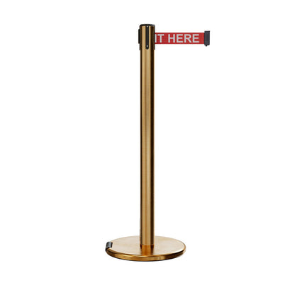 7.5 Ft. / RED WITH "PLEASE WAIT HERE" WHITE LETTERS