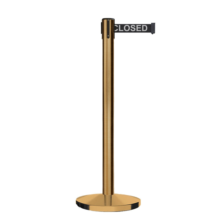 7.5 Ft. / BLACK WITH "THIS LINE CLOSED" WHITE LETTERS