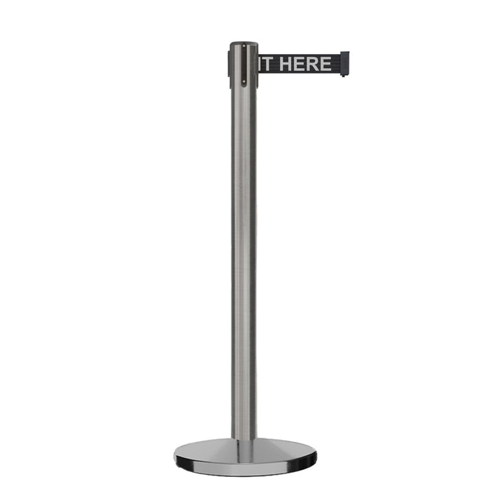 7.5 Ft. / BLACK WITH "PLEASE WAIT HERE" WHITE LETTERS