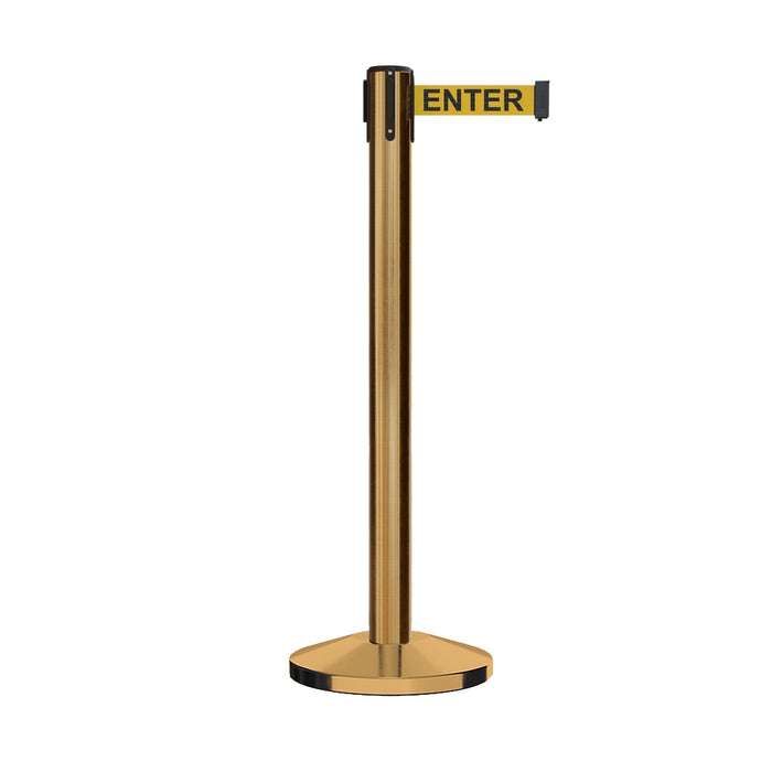 SATIN BRASS / YELLOW WITH "CAUTION - DO NOT ENTER" BLACK LETTERS
