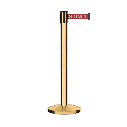 POLISHED BRASS / RED WITH "AUTHORIZED ACCESS ONLY" WHITE LETTERS