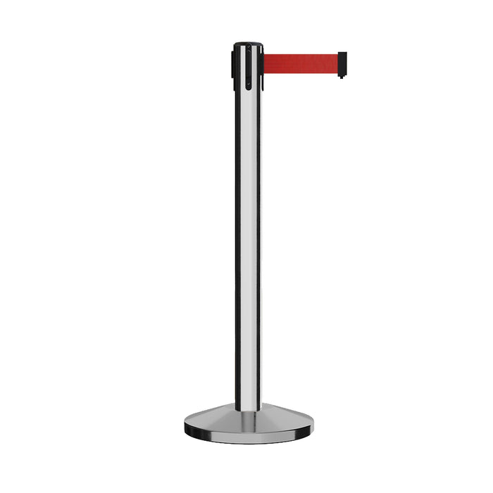 POLISHED STAINLESS STEEL / RED
