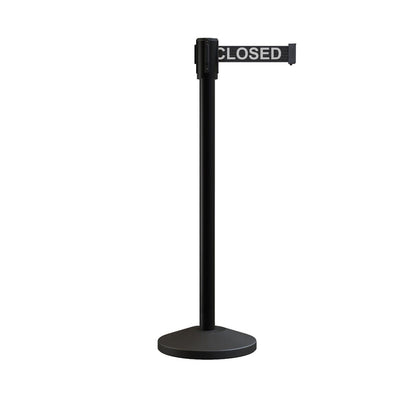NO WEATHER TREATMENT / BLACK WITH "THIS LINE CLOSED" WHITE LETTERS