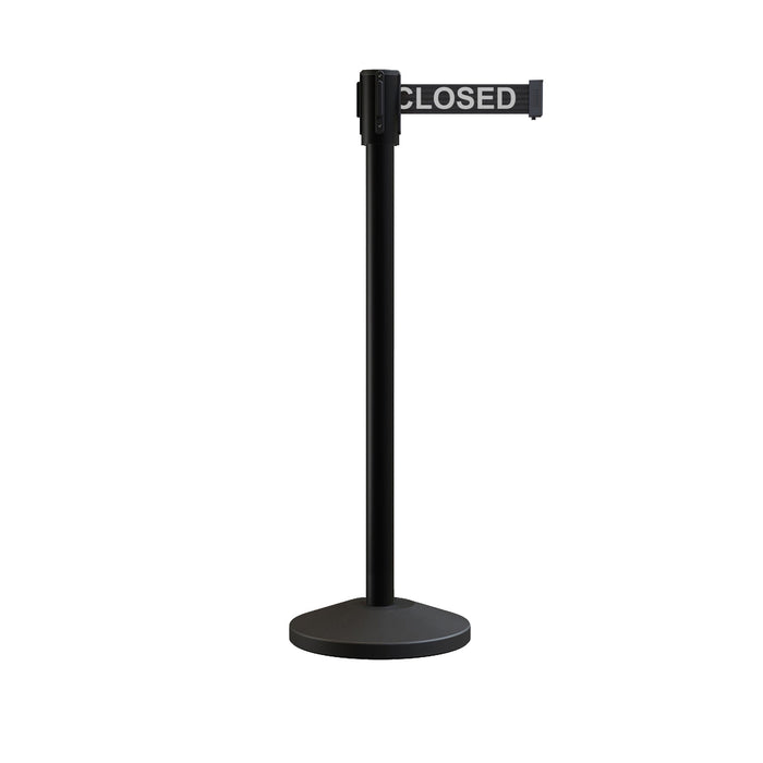 NO WEATHER TREATMENT / BLACK WITH "THIS LINE CLOSED" WHITE LETTERS