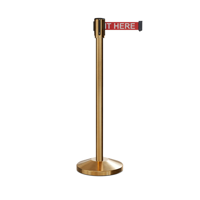 7.5 Ft. / RED WITH "PLEASE WAIT HERE" WHITE LETTERS