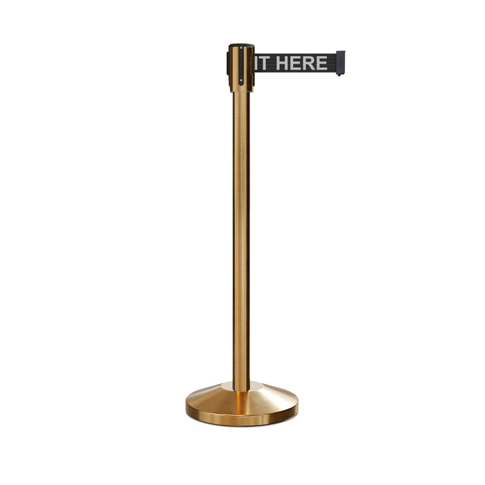 7.5 Ft. / BLACK WITH "PLEASE WAIT HERE" WHITE LETTERS