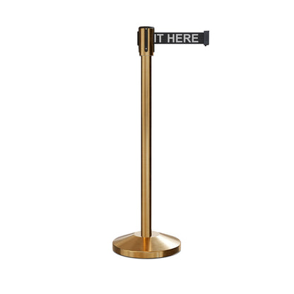 7.5 Ft. / BLACK WITH "PLEASE WAIT HERE" WHITE LETTERS