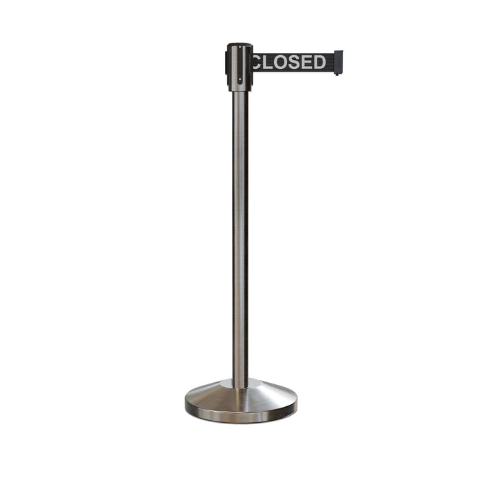 7.5 Ft. / BLACK WITH "THIS LINE CLOSED" WHITE LETTERS