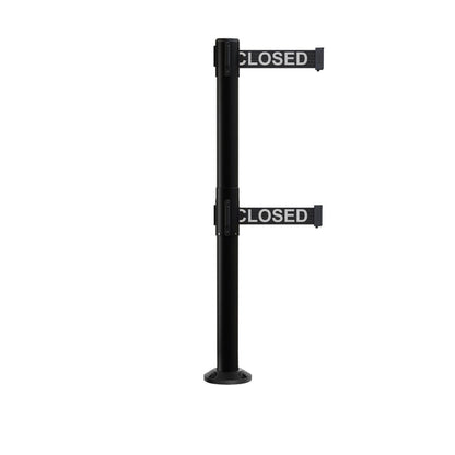 NO WEATHER TREATMENT / BLACK WITH "THIS LINE CLOSED" WHITE LETTERS