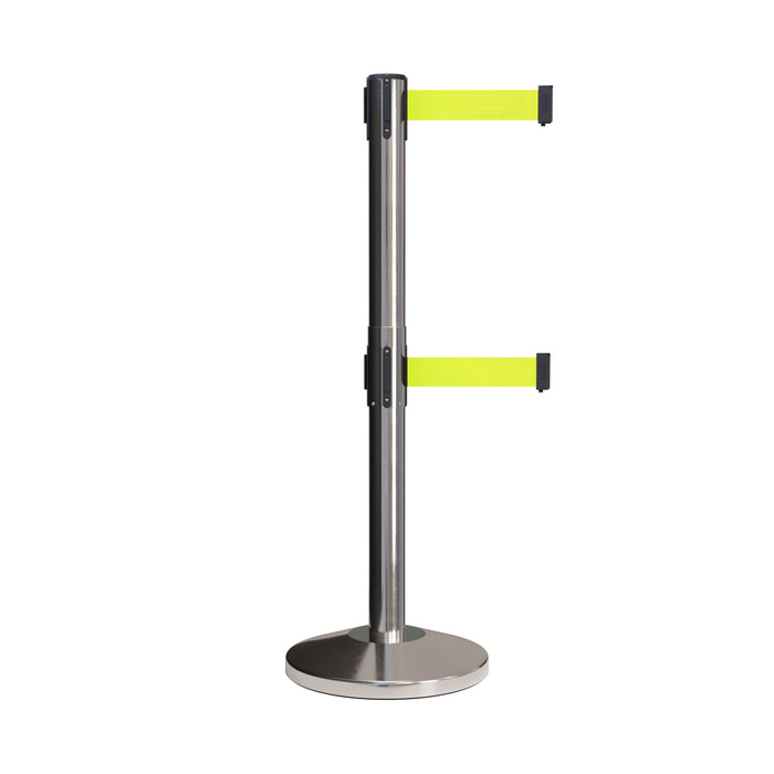 SATIN STAINLESS STEEL / FLUORESCENT YELLOW
