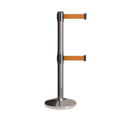 SATIN STAINLESS STEEL / ORANGE