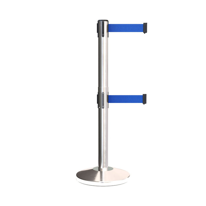 POLISHED STAINLESS STEEL / DARK BLUE