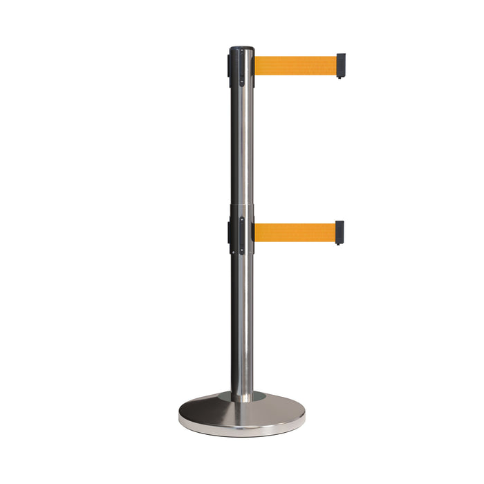 SATIN STAINLESS STEEL / FLUORESCENT ORANGE
