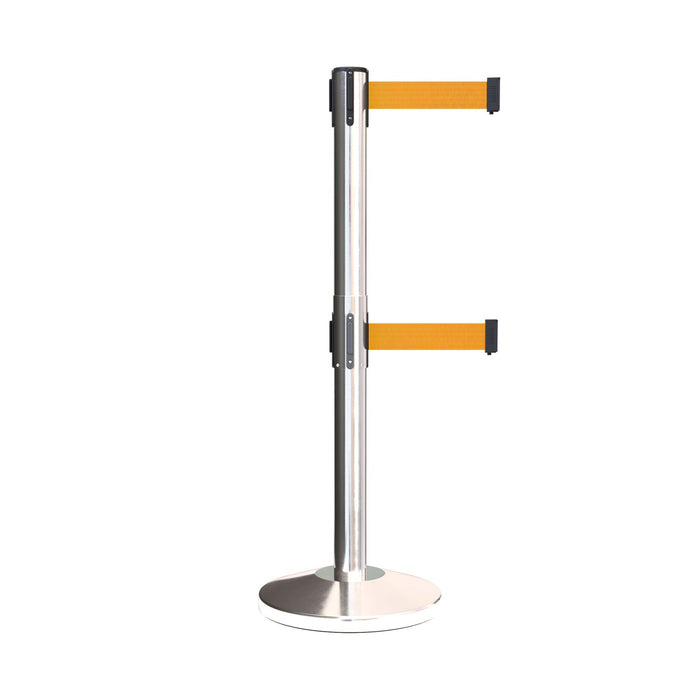 POLISHED STAINLESS STEEL / FLUORESCENT ORANGE