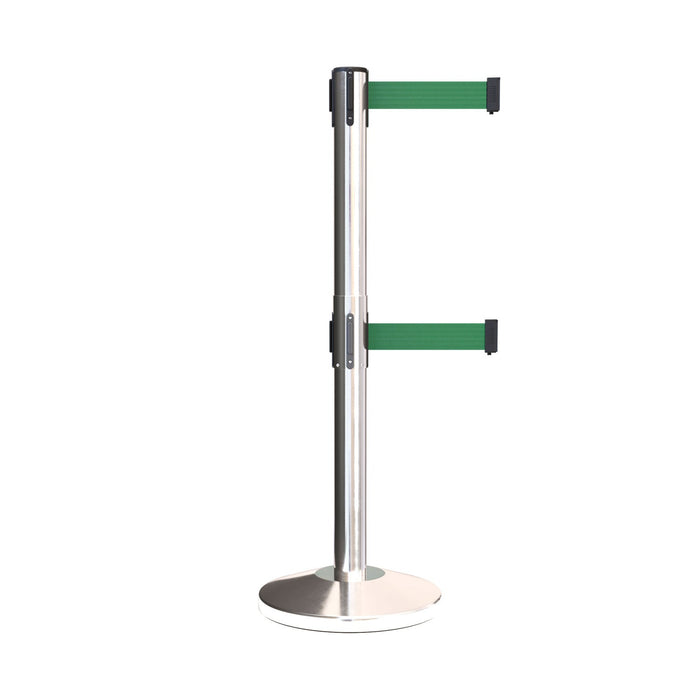 POLISHED STAINLESS STEEL / DARK GREEN