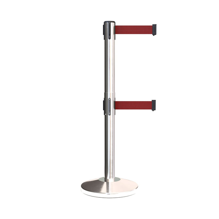 POLISHED STAINLESS STEEL / MAROON