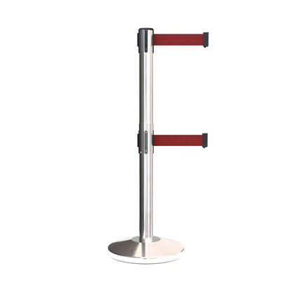 POLISHED STAINLESS STEEL / MAROON