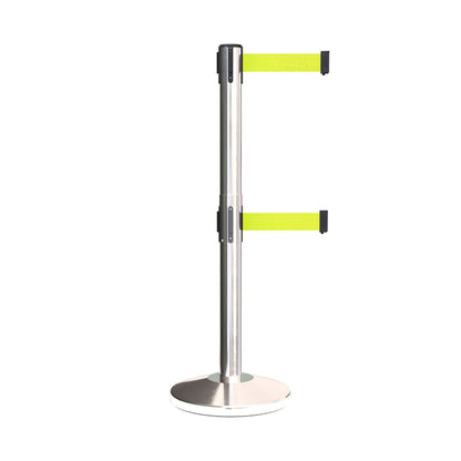 POLISHED STAINLESS STEEL / FLUORESCENT YELLOW