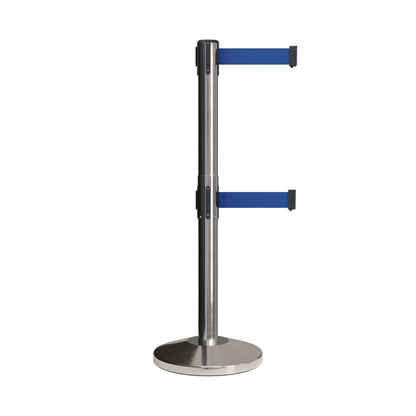 SATIN STAINLESS STEEL / DARK BLUE