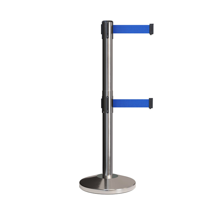SATIN STAINLESS STEEL / BLUE