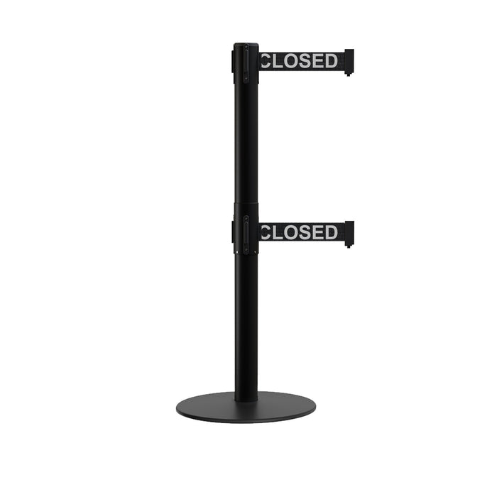 BLACK WITH "THIS LINE CLOSED" WHITE LETTERS
