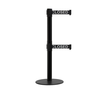 BLACK WITH "THIS LINE CLOSED" WHITE LETTERS