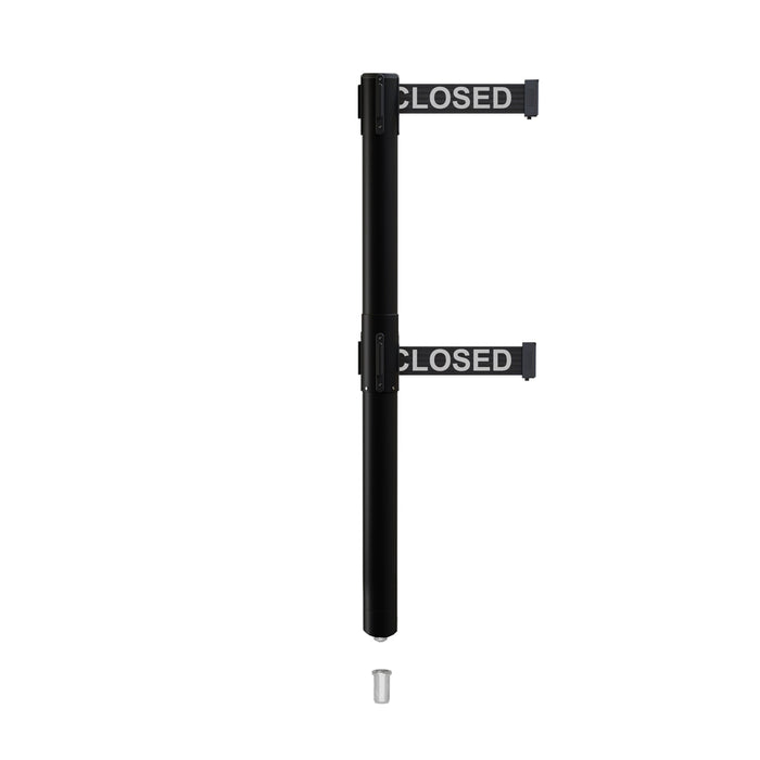 BLACK WITH "THIS LINE CLOSED" WHITE LETTERS