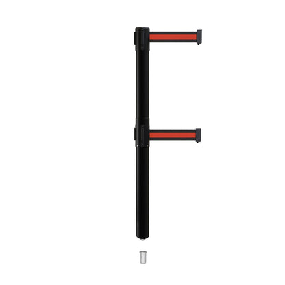 BLACK WITH HORIZONTAL RED STRIPE