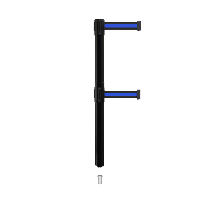 BLACK WITH HORIZONTAL BLUE STRIPE