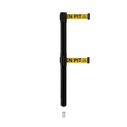 YELLOW WITH "BEWARE OPEN PIT" BLACK LETTERS