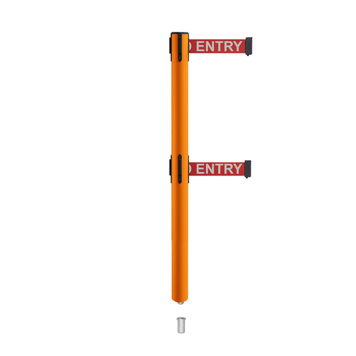 RED WITH "NO ENTRY" WHITE LETTERS