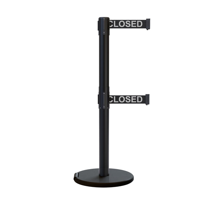 BLACK WITH "THIS LINE CLOSED" WHITE LETTERS / NO WEATHER TREATMENT