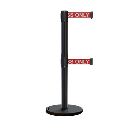RED WITH "AUTHORIZED ACCESS ONLY" WHITE LETTERS