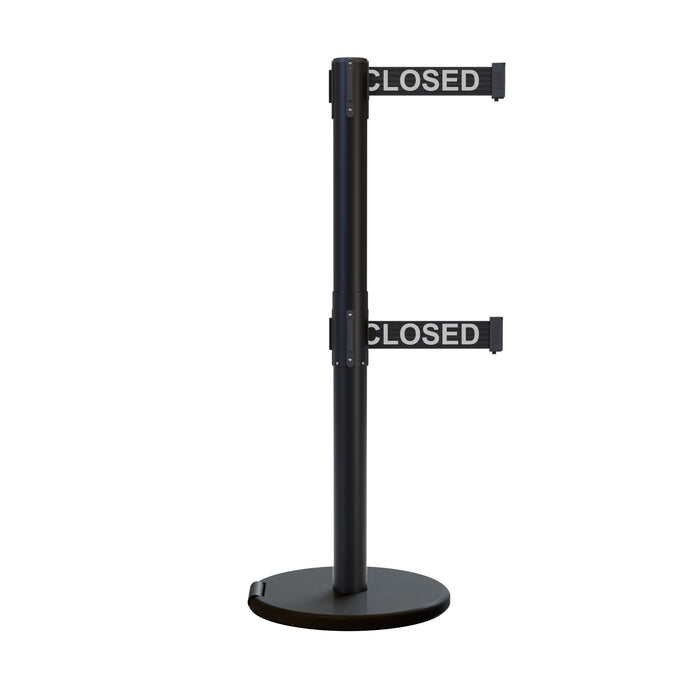 BLACK WITH "THIS LINE CLOSED" WHITE LETTERS