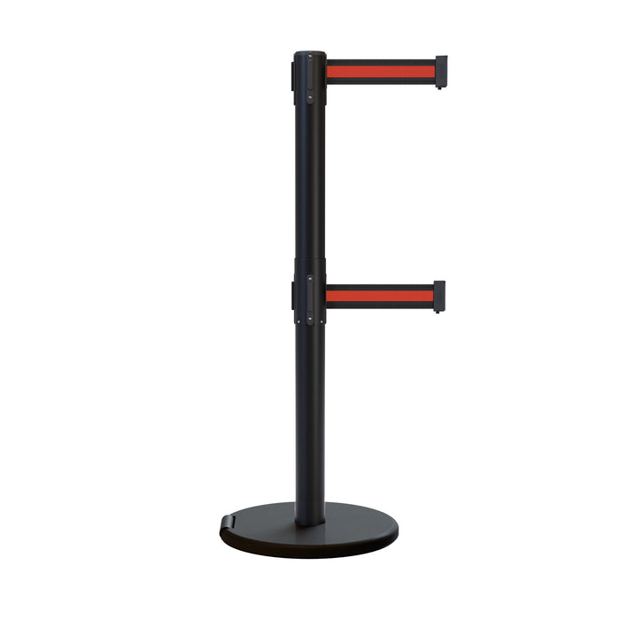 BLACK WITH HORIZONTAL RED STRIPE