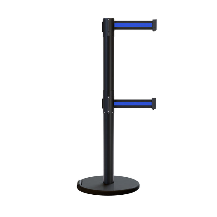 BLACK WITH HORIZONTAL BLUE STRIPE
