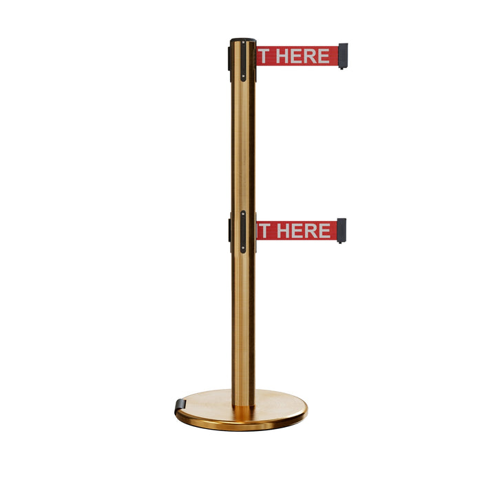 7.5 Ft. / RED WITH "PLEASE WAIT HERE" WHITE LETTERS