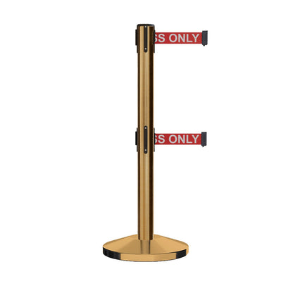SATIN BRASS / Red with "AUTHORIZED ACCESS ONLY" White Letters