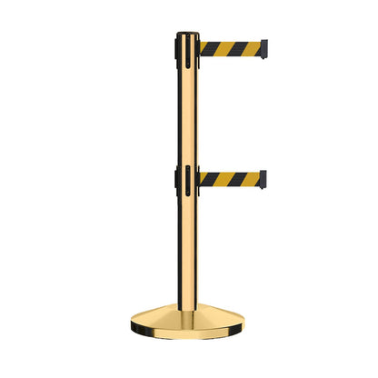 POLISHED BRASS / Black and Yellow Diagonal