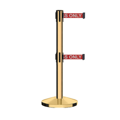 POLISHED BRASS / Red with "AUTHORIZED ACCESS ONLY" White Letters