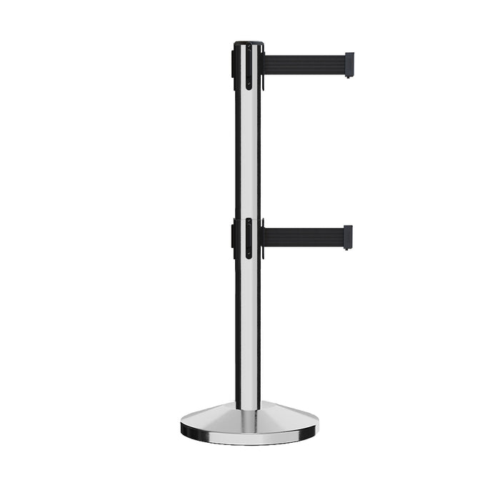 POLISHED STAINLESS STEEL / BLACK