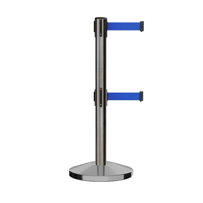 SATIN STAINLESS STEEL / BLUE