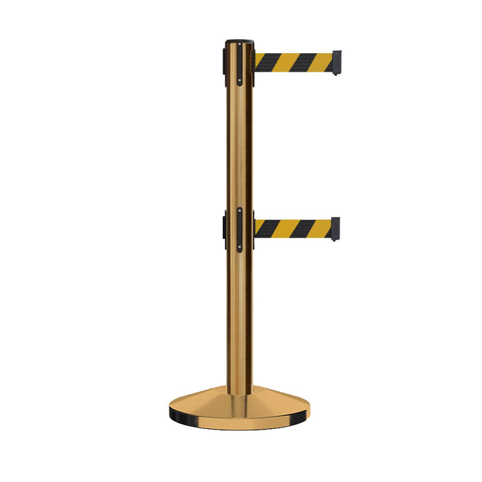 SATIN BRASS / BLACK AND YELLOW DIAGONAL