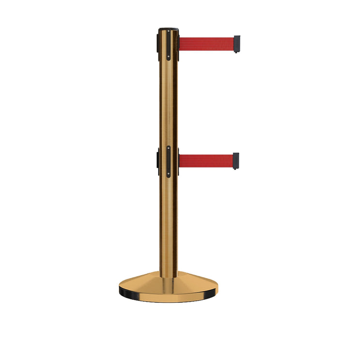 SATIN BRASS / RED